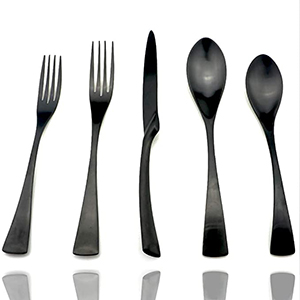 Stainless Matte Black Flatware Set